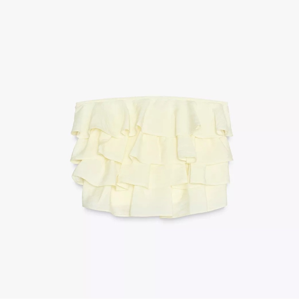 Zara Ruffled Bandeau Top - Picture 5 of 7